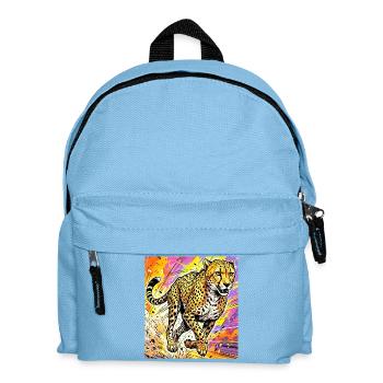 cheetah - Kids' Backpack - light blue - Front