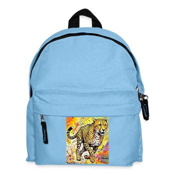 cheetah - Kids' Backpack - light blue - Front