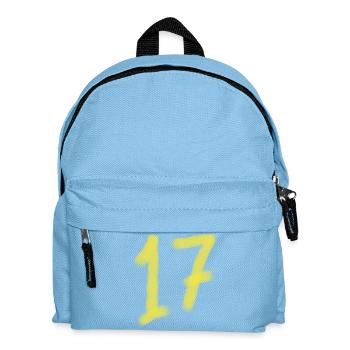 17th Birthday Yellow Brush Font - Kids' Backpack - light blue - Front