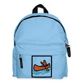 Icône du badge du pagayeur de canoë - Sac à dos Enfant - bleu clair - Devant