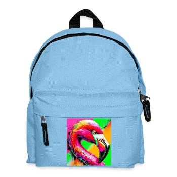 flamingo - Kids' Backpack - light blue - Front