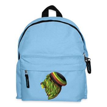 Tête de lion rastafari - Sac à dos Enfant - bleu clair - Devant
