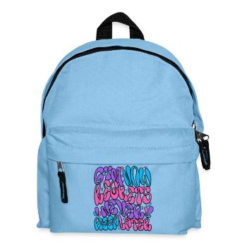 Typographie des bulles psychédéliques néon - Sac à dos Enfant - bleu clair - Devant