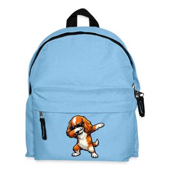 Dabbing Cocker Spaniel - Kinder Rucksack - Hellblau - Vorne