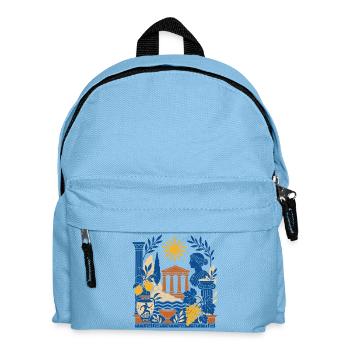 Antike Säulen und Sonne Collage - Kinder Rucksack - Hellblau - Vorne