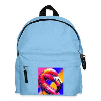 flamingo - Kids' Backpack - light blue - Front