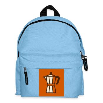 Espresso Maker Coffee Logo - Kids' Backpack - light blue - Front