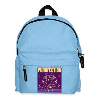 UFO Cat Saying - Kids' Backpack - light blue - Front