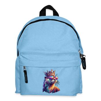 Poly Art Otter - Kinder Rucksack - Hellblau - Vorne