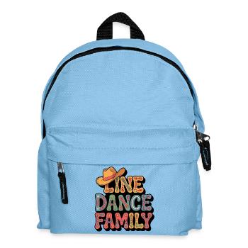 LineDance Familie Retro - Kinder Rucksack - Hellblau - Vorne
