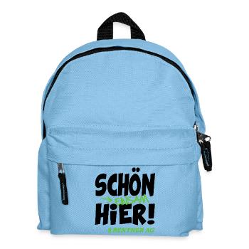 Schön einsam hier Rentner Sprüche Rentnerin Lustig - Kinder Rucksack - Hellblau - Vorne