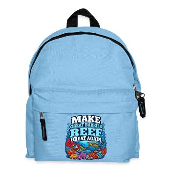 Great Barrier Reef Ozean Wildtierkunst Meereslebewesen - Kinder Rucksack - Hellblau - Vorne