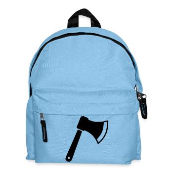 Axt Beil Holzfäller Geschenk  - Kinder Rucksack - Hellblau - Vorne