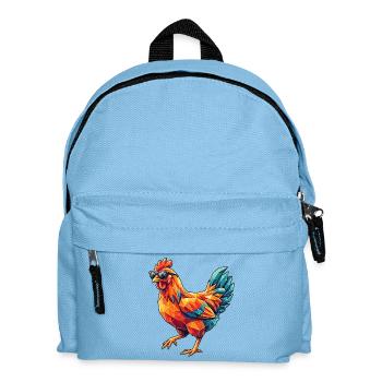 Poly Stil Cooles Huhn - Kinder Rucksack - Hellblau - Vorne