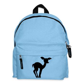 Scheues Reh - Kinder Rucksack - Hellblau - Vorne