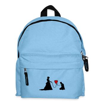 Couple de mariage Jeunes mariés Drôle - Sac à dos Enfant - bleu clair - Devant