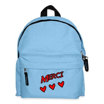 THANK YOU. THANKS. THANK YOU. ANNIVERSARY. BIRTH. - Kids' Backpack - light blue - Front