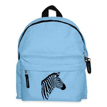 Zebra Kopf - Kinder Rucksack - Hellblau - Vorne