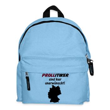 PROLLitiker Politik Politiker Wahl Partei Geschenk - Kinder Rucksack - Hellblau - Vorne
