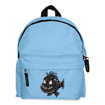 Mr. Piranha - Fish - Fishing - Angler - Comic - Kids' Backpack - light blue - Front