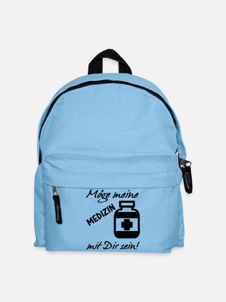 Meine Medizin Gesundheit, Arzt, Sprüche,Geschenk - Kinder Rucksack - Hellblau
