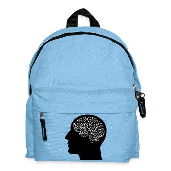 Geld im Kopf Geschenk - Kinder Rucksack - Hellblau - Vorne