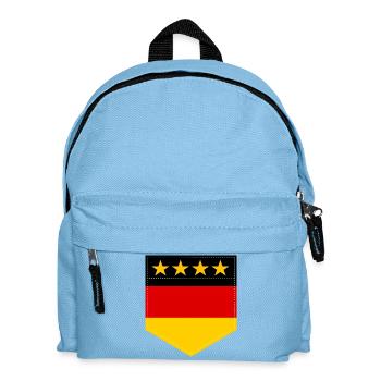 Deutschland Deutschlandfahne Hemdtasche 4 Sterne - Kinder Rucksack - Hellblau - Vorne