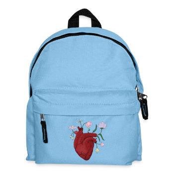 Heart with flowers in color - Kids' Backpack - light blue - Front