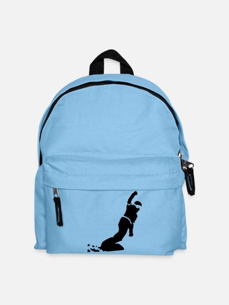Snowboarder - Kinder Rucksack - Hellblau