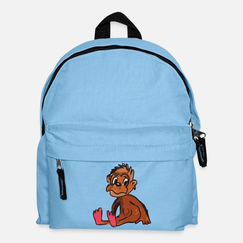singe singe - Sac à dos Enfant - bleu clair