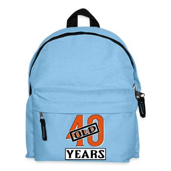 40 years old forty birthday - Sac à dos Enfant - bleu clair - Devant