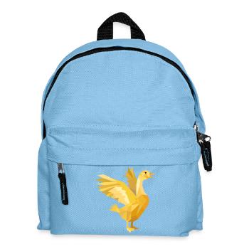 Eine goldene Gans als reiches Symbol - Kinder Rucksack - Hellblau - Vorne