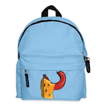 Saucisse et fromage - Sac à dos Enfant - bleu clair - Devant
