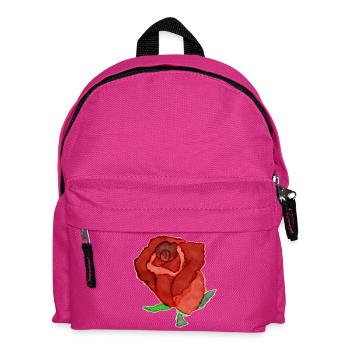 Romantic Rose Illustration - Kids' Backpack - fuchsia - Front