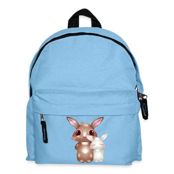 niedliche Hasen so goldig kann Freundschaft sein - Kinder Rucksack - Hellblau - Vorne