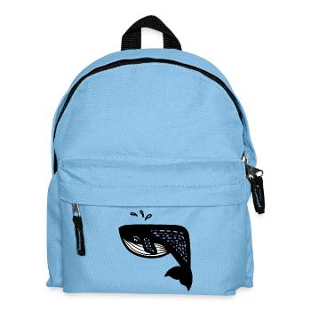 Baleine bleue - Sac à dos Enfant - bleu clair - Devant