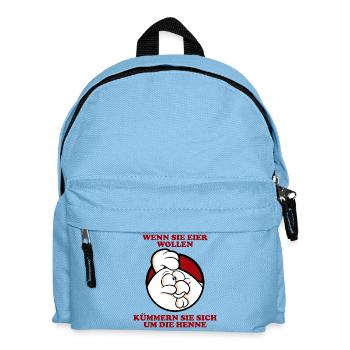 Kümmern Sie sich um die Henne 2 - Kinder Rucksack - Hellblau - Vorne