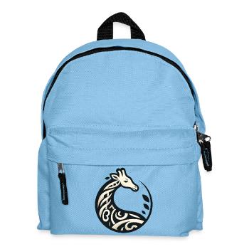Giraffe: Nature Illustration - Kids' Backpack - light blue - Front