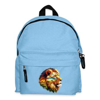 Löwe - Kinder Rucksack - Hellblau - Vorne