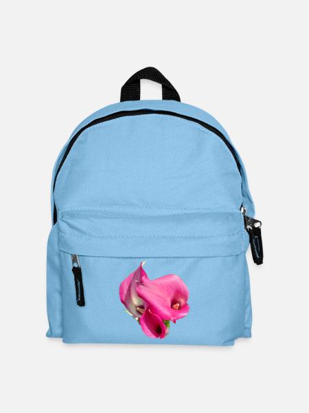 Pink Calla Blütentrio - Kinder Rucksack - Hellblau