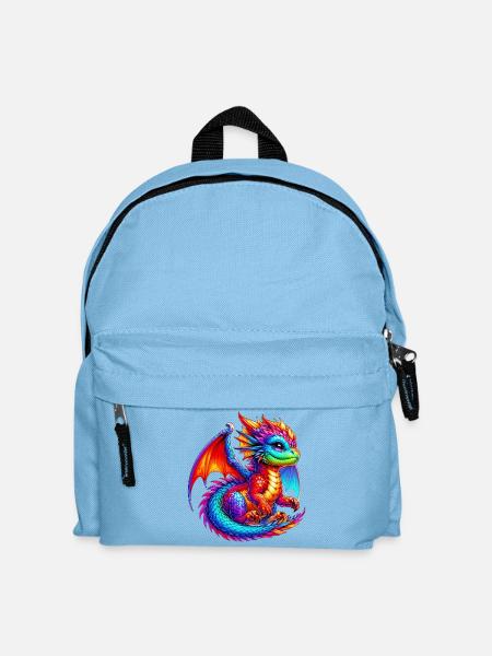 Drache - Kinder Rucksack - Hellblau