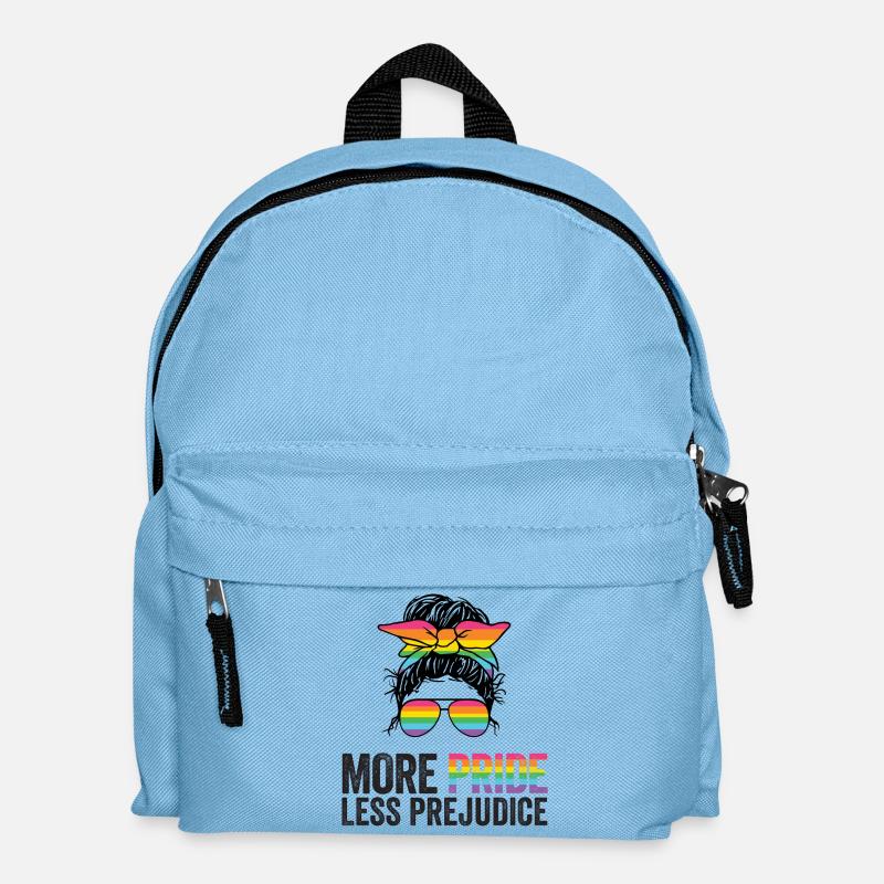 LGBT Pride Month - More Pride Less Prejudice - Kids' Backpack - light blue