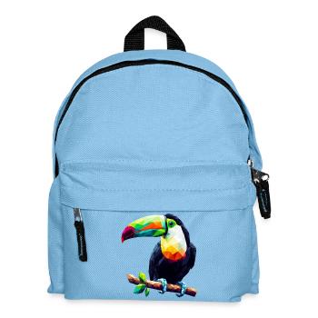 Polygonal toucan - Kids' Backpack - light blue - Front
