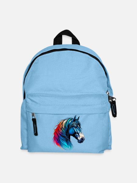 Pferd - Kinder Rucksack - Hellblau
