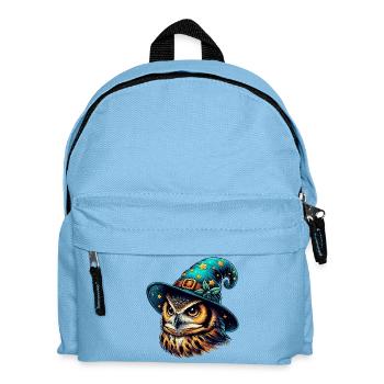 Zauberer Eule - Kinder Rucksack - Hellblau - Vorne