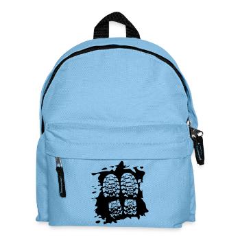 Twin Trails - Schuhprints [Schwarz] - Kinder Rucksack - Hellblau - Vorne