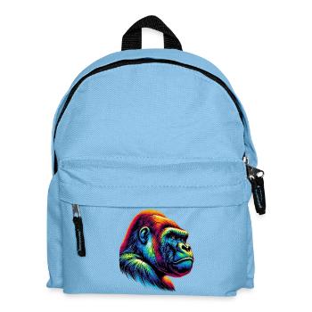 Gorilla - Kinder Rucksack - Hellblau - Vorne