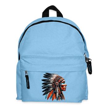 Amérindien Américain - Sac à dos Enfant - bleu clair - Devant