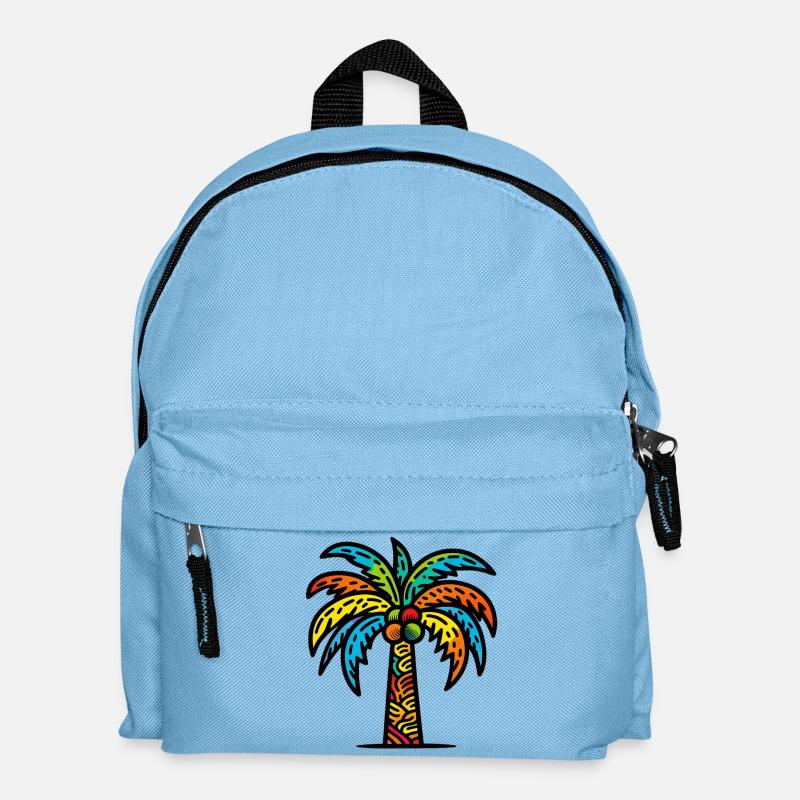 Palme - Kinder Rucksack - Hellblau