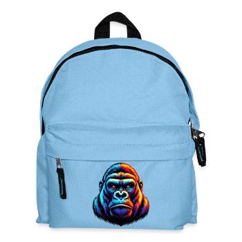 Gorilla - Kinder Rucksack - Hellblau - Vorne